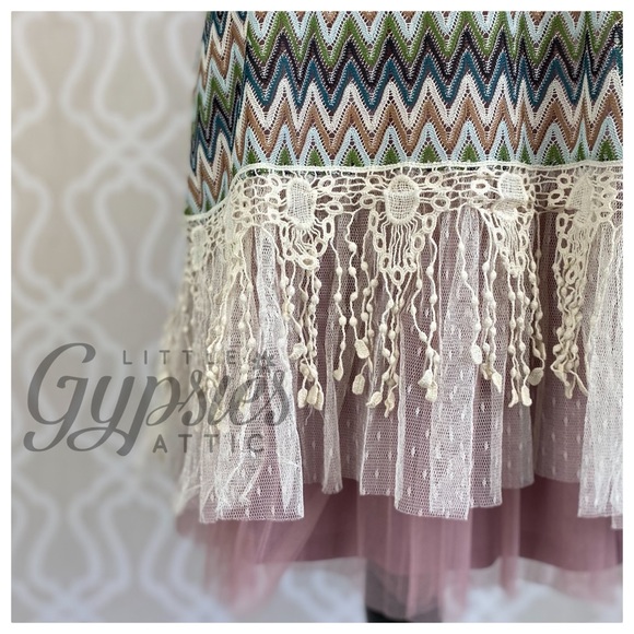 A’reve Dusty Rose Tulle Slip Dress - Picture 9 of 15